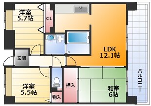 プロミネントコートの物件間取画像